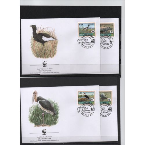 Népal Timbres Animaux Wwf 4 Fdc