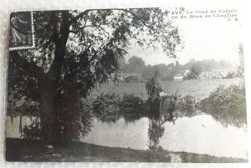 Carte Postale Du Pont De Creteil (94000 Val De Marne) En 1900  '' Vue Du Bras Du Chapître ''