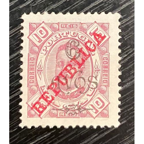 Timbre Macao 10 Reis 1913