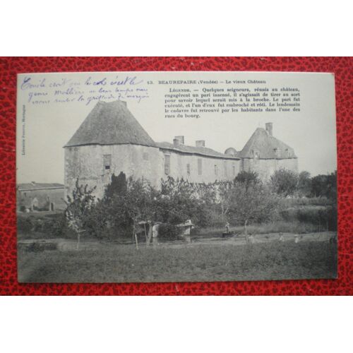 Beaurepaire (85) - Le Vieux Château - Carte Postale Ancienne - Cpa