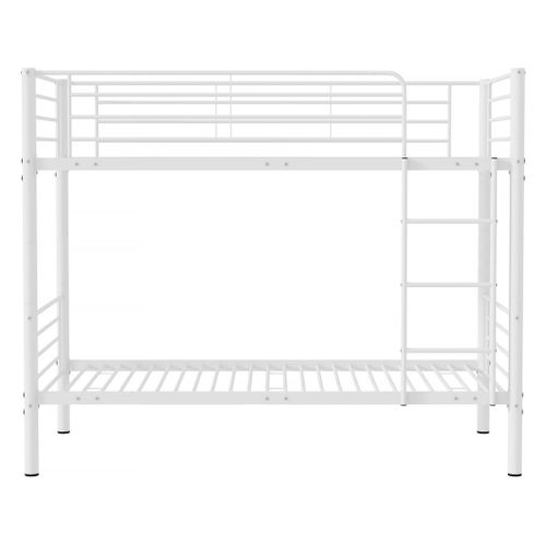 Lit Superposé "Adam" - 90 X 190 Cm - Métal - Blanc