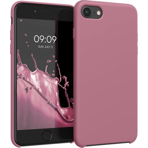 TRAHOO-Housse Compatible avec Apple iPhone SE (2022) / iPhone SE (2020) / iPhone 8 / iPhone 7 Coque - Housse de téléphone Protection Souple en TPU Silicone - Rose foncé
