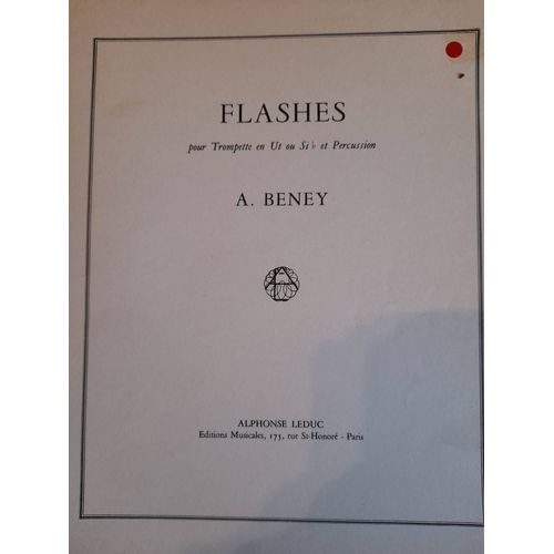 Flashes Pour Trompette En Ut Ou Si Et Percussion