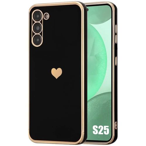 Coque Silicone Pour Samsung Galaxy S25 - Protection Motif CUr Anti-Rayures Souple Noir - E.F.Connection