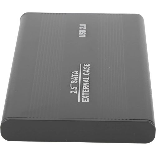 Boîtier de Disque Dur Externe Portable 2,5 2 to,Boîtier de Disque Dur Portable USB2.0 HDD/SSD,pour Ordinateurs Portables/Stockage de Données Externe OS X,Plug and Play (Noir)