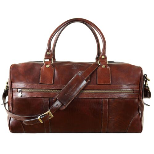 Sac de voyage cuir sac bagage sac bagage a main drapeau italien marron