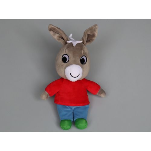 Doudou Âne Trotro Peluche Rouge Bleu Vert Musical Jemini