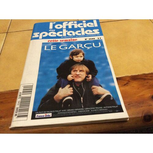 L’Officiel Des Spectacles N. 2549 De 1995