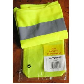 Gilet De Sécurité Haute Visibilité Autobest-Taille Xxl (Poitrine 84-120, Stature 164-194)-100% Polyester-Avec Sa Pochette De Rangement