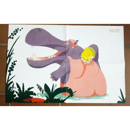 Poster Sarbacane Éditeur - Hippopotame