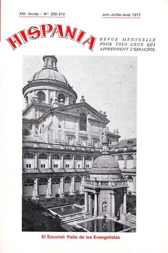 Revue Hispania N°209-210 (Juin-Juillet-Août 1977)