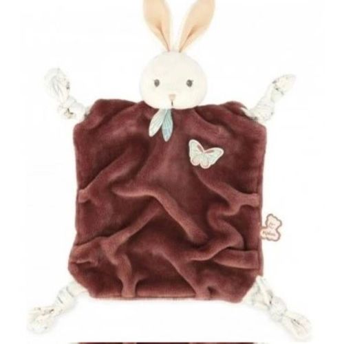 Doudou Lapin Marron Plume Cannelle Kaloo Jouet Peluche Naissance Bébé Poupée Animal Soft Toy Bunny Baby Brown
