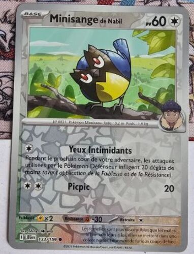Pokémon Minisange De Nabil Reverse 133 / 159 Aventures Ensemble Ev09