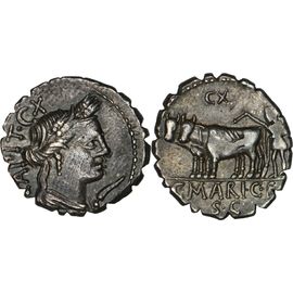 Rome - Republique - Denier - Maria - Capit / C Mari C F - Cérès / Agriculteur Avec 2 Boeufs - Rrc.378/1c - 25-044