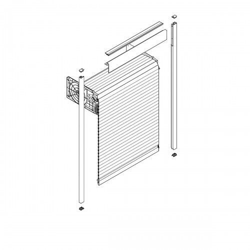 Rail de guidage pour placard de cuisine à volet roulant C BOX - L500-600 H1500 REHAU