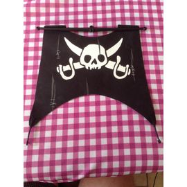 Lot Playmobil Voile De Bateau Pirate De Couleur Noire Avec Tête De Mort