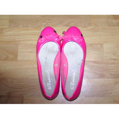 Ballerines Catisa Rose Fuchsia Et Bleu Cuir Verni - 39