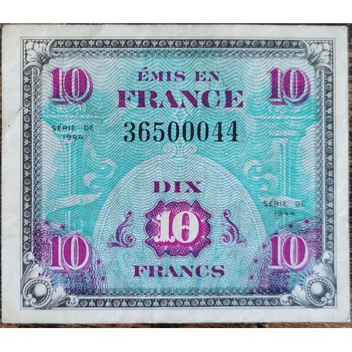 Billet 10 Francs 1944 France Préparer Par Les Usa Pour La Libération 36500044