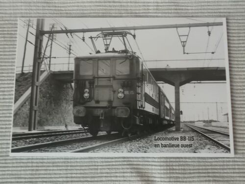 Carte Postale Train : Locomotive Bb-115 En Banlieue Ouest-Editions Atlas