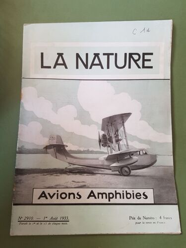 La Nature N° 2910 De 1933 ; Les Avions Amphibies