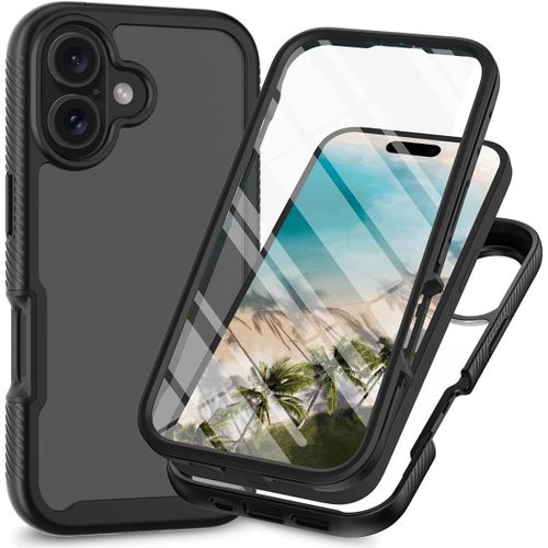 Coque 360 degrés intégrale pour Apple iPhone 17 5G Protection arrière Avant noir - XEPTIO