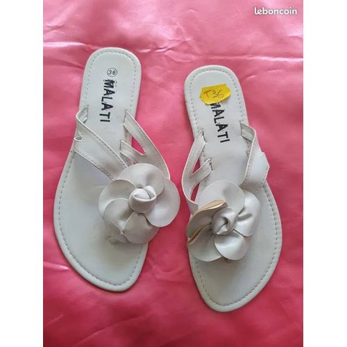 Tongs Blanc Taille 36