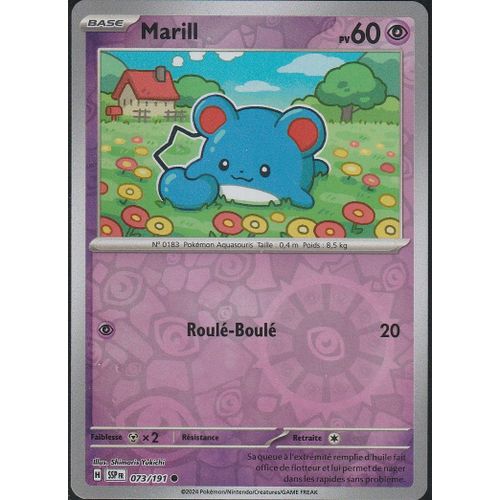 Carte Pokémon - Marill - 073/191 - Reverse - Ev8 Etincelles Déferlantes