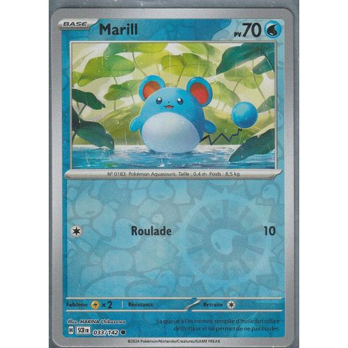 Carte Pokémon - Marill - 033/142 - Reverse - Ev7 Couronne Stellaire