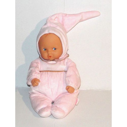 Doudou Poupee Corolle Bébé Baby Pouce Rayé Rose 28 Cm