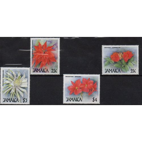 Jamaïque Timbres Fleurs