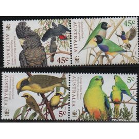 Australie Timbres Les Oiseaux Des Îles 1998