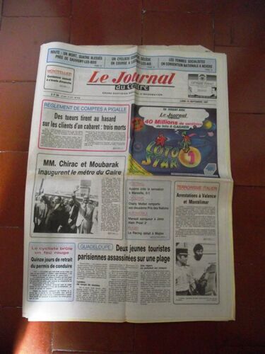 Le Journal Du Centre Lundi 28 Septembre 1987