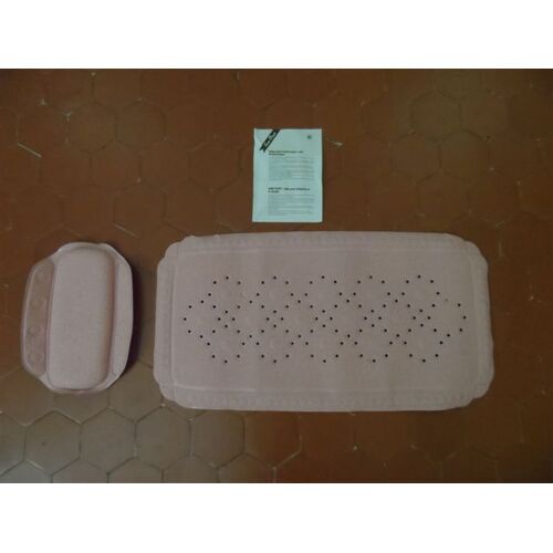 Tapis et coussin de baignoire plastique Rose EVERPLAST