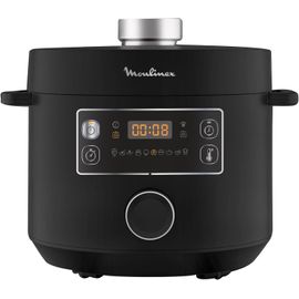 ASFASFq-Moulinex Epic Turbo Cuisine CE7548 Autocuiseur électrique 1090 W 10 programmes automatiques panier vapeur, Métal, Noir