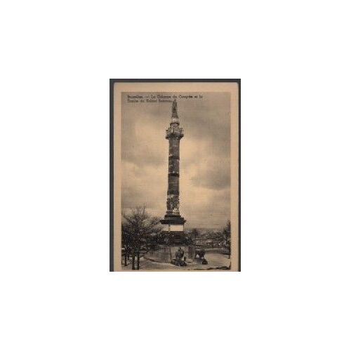 Cpa Theme Monuments - Bruxelles - Belgique La Colonne Du Congres Et La Tombe Du Soldat Inconnu.