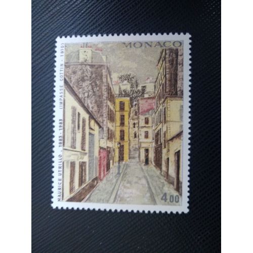 Timbre Monaco Y T 1392 Cottin-Passage À Paris, Par Maurice Utrillo (1883-1955) 1983 ( 090608 )