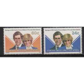 Iles Cocos ( Australie ) Timbres Mariage Du Prince Charles Et De Lady Diana 1981