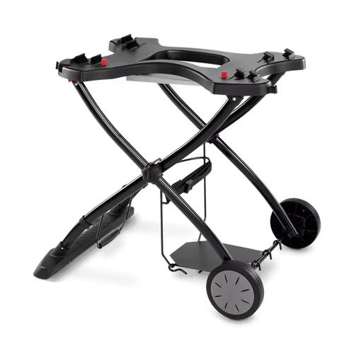 Ulteronixshop-Chariot portable / Pour barbecues à gaz série Q, design pliable avec roues, poignée de transport, 16,5 x 75,5 x 71,5 cm (plié), 63,5 x 53,5 x 71,5 cm (ouvert)