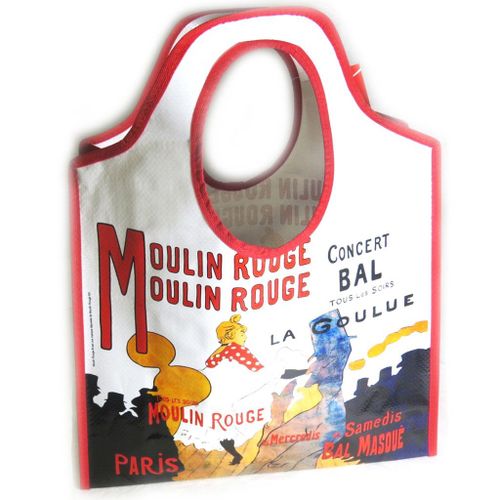 Sac Shopping 'Lautrec - Moulin Rouge' beige rouge