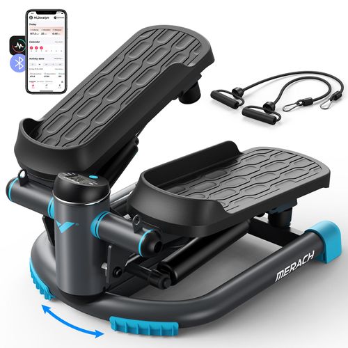Mini Stepper - Merach, Stepper Swing, Mouvement 3d, Écran Lcd, Charge Max De 150 Kg, Silencieux, Parfait Pour Maison Et Bureau