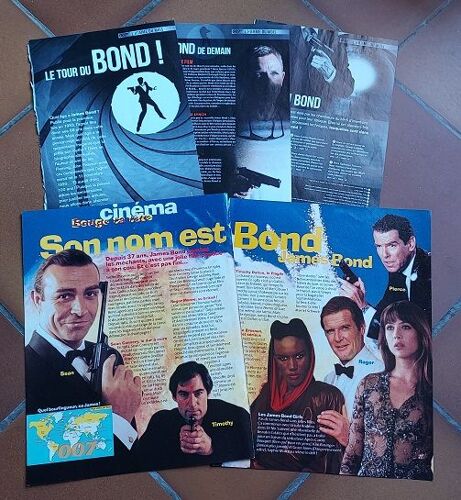 Articles Coupure Presse James Bond ( Roger Moore Sean Connery Timothy Dalton Pierce Brosnan )