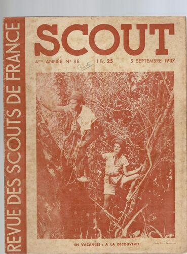 Scout  N° 88 Du 5 Septembre 1937 - En Vacances : À La Découverte