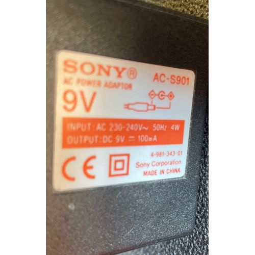 SONY Adaptateur 9V Casque sans Fil MDR-RF915_920_930_945_960_975RK/IF120_240_330-540 [AC-S901]