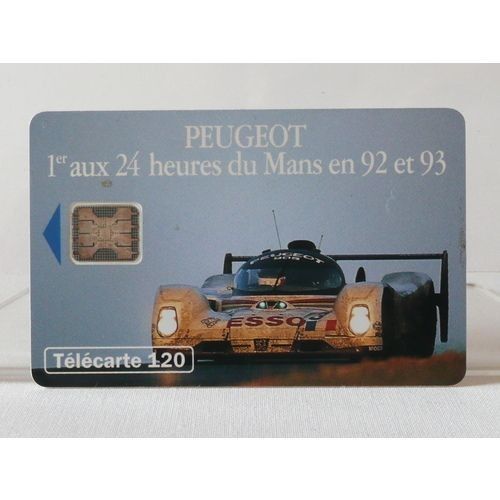 Telecarte 120 Peugeot 1er Aux 24 Heures Du Mans En 92 Et 93