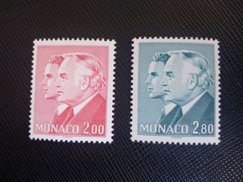 Timbre Monaco Yt 1374 - 1375 Le Prince Rainier Iii Et Le Prince Albert 1983 (100309 )