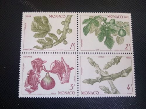 Timbre Monaco Yt 1393 - 1396 Série : Les Quatre Saisons 1983 (100309 )