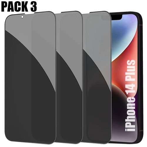 3 Verres Trempes Anti-Espion Pour Iphone 14 Plus (6,7'') Protection