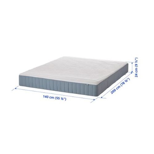 Matelas À Ressorts, Ferme/Bleu Clair, 140x200 Cm Ikea