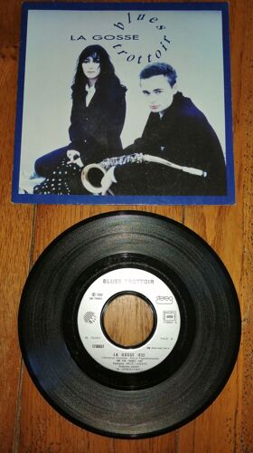 Disque Sp 45t 7" Vinyle Blues Trottoir ( Clémence Lhomme Olivier Defays ) " La Gosse + Cyborg " 2 Titres 1989 Extraits De L'album " Histoires Courtes "Made In France