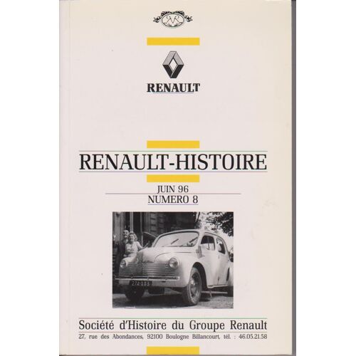 Renault-Histoire  Juin 1996 Numéro 8